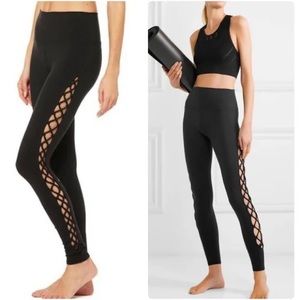 🇺🇸Alo Yoga Barre Navy Cutout Rope Leggings SM🫶🏼💙